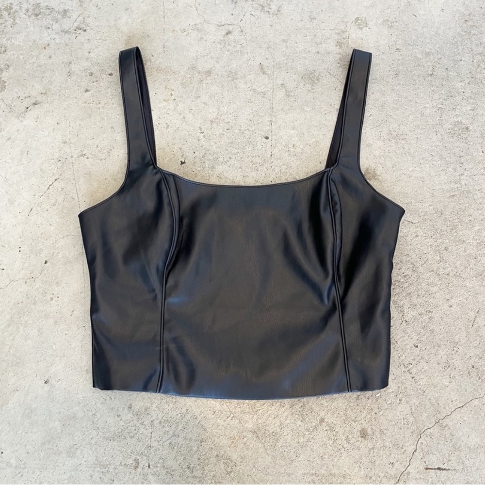 NWT Abercrombie Faux Leather Tank Top